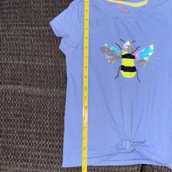 2 Shirts! Cat & Jack Blue shirt 6x size and Sonoma Pink Graphic Tee 7. - Picture 6 of 11